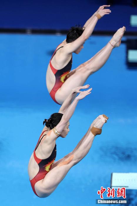 巴黎奥运会女子3米板双人决赛：陈艺文／昌雅妮